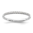 thumbnail image 1 of Auriga Fine Jewelry 14K White Gold 1/10 carat Diamond Wedding Band for Women Size 7, 1 of 4