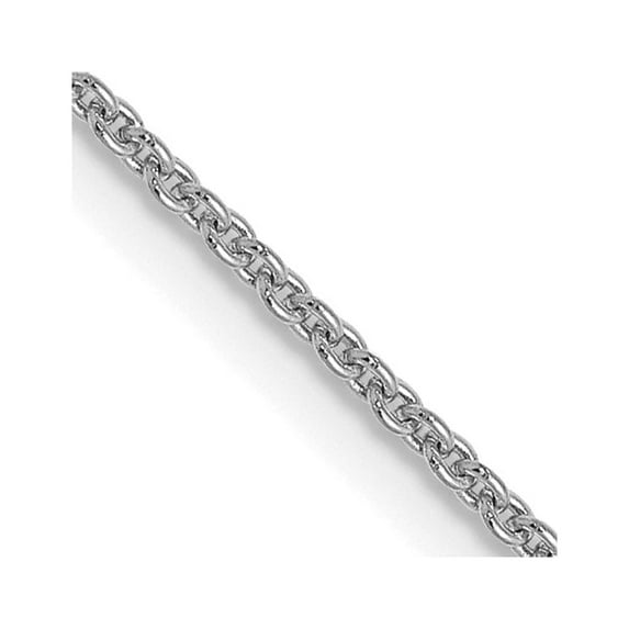 Auriga Fine Jewelry 14K White Gold 1.1mm Cable Chain Necklace 20inch for Women