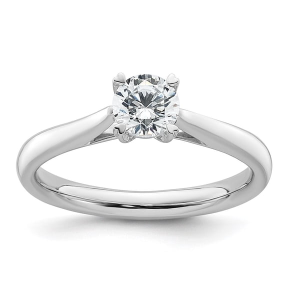 Auriga Fine Jewelry 14K White Gold 1/2 carat Lab Grown Diamond Round Solitaire Engagement Ring Size 7 for Women (Clarity : VS/SI, Color : DEF)