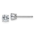 thumbnail image 1 of Auriga Fine Jewelry 14K White Gold 1/2ct. Round Moissanite Stud Earrings for Women (L- 0.16 inch, W- 0.16 inch), 1 of 6