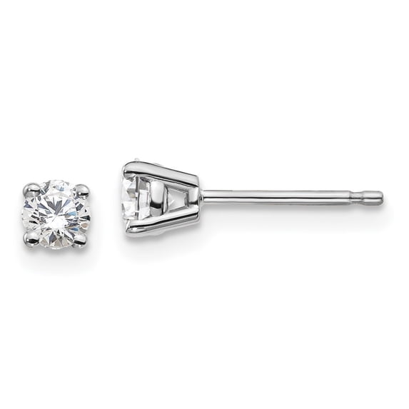 Auriga Fine Jewelry 14K White Gold 1/3 cttw Lab Grown Diamond VS/D-F Solitaire Stud Earrings for Women (L- 0.16inch, W- 0.16inch)