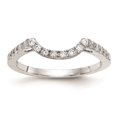 thumbnail image 1 of Auriga Fine Jewelry 14K White Gold 1/4 carat Diamond Contoured Wedding Band for Women Size 7, 1 of 4