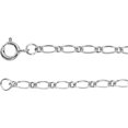 thumbnail image 1 of Auriga Fine Jewelry 14k White Gold 1.5 mm Figaro Chain Necklace for Women 20", 1 of 4