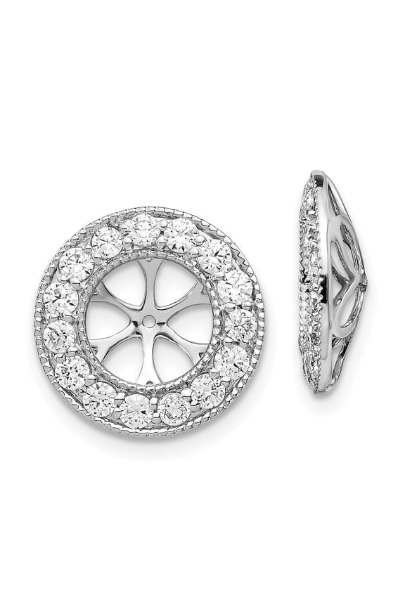 Fine Jewelry 14K White Gold 1 cttw Diamond Earring Jackets for Women