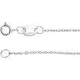 thumbnail image 1 of Auriga Fine Jewelry 14K White Gold 1 mm Diamond-Cut Cable Chain Necklace for Women 24", 1 of 4