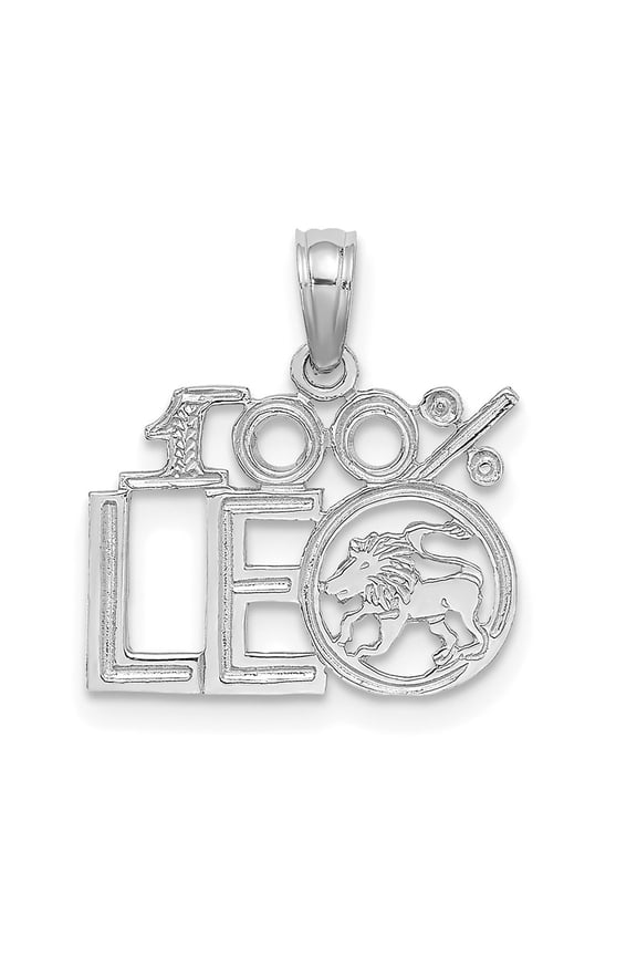 Fine Jewelry 14K White Gold 100% LEO Zodiac Charm for Women