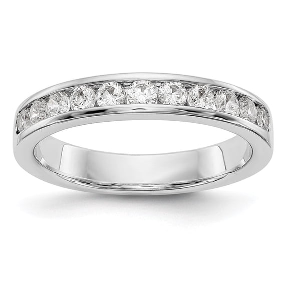 Auriga Fine Jewelry 14K White Gold 11-Stone Diamond Band for Women Size 6 (0.55ct, Color- G-H-I, Clarity- I1)