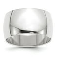 thumbnail image 1 of Auriga Fine Jewelry 14K White Gold 12mm Half-Round Women's Wedding Band Size 8, 1 of 5