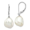 thumbnail image 1 of Auriga Fine Jewelry 14K White Gold 13x15mm Pearl Dangle Earrings for Women(L- 29.41mm, W- 13 to 15mm), 1 of 5