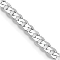 Auriga Fine Jewelry 14K White Gold 20.9mm Curb Chain Necklace 16inch for Women