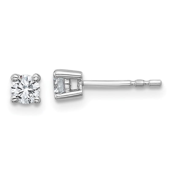 Auriga Mother's Day Gift 14K White Gold 3/8 cttw Round Lab Grown Diamond Stud Earrings for Women