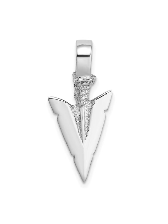 Fine Jewelry 14K White Gold 3-D Arrowhead Charm for Women