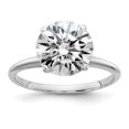 thumbnail image 1 of Auriga Fine Jewelry 14K White Gold 3ct. D E F Pure Light Round Moissanite Solitaire Ring for Women Size- 6, 1 of 4