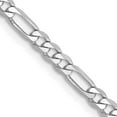 thumbnail image 1 of Auriga Fine Jewelry 14K White Gold 3mm Figaro Chain Necklace 16inch for Women, 1 of 5
