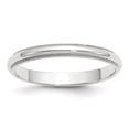 thumbnail image 1 of Auriga Fine Jewelry 14K White Gold 3mm Milgrain Half Round Women's Wedding Band Size- 8.5, 1 of 6