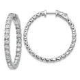 thumbnail image 1 of Auriga Fine Jewelry 14K White Gold 4.84ct Lab Grown Diamond Hoop Earrings for Women, 1 of 6