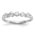 thumbnail image 1 of Auriga Fine Jewelry 14K White Gold 5-Stone Shared Prong Round Complete Diamond Band for Women Size 7 (1.48ct, Clarity- I1), 1 of 6