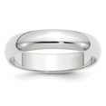 thumbnail image 1 of Auriga Fine Jewelry 14K White Gold 5mm Half Round Women's Wedding Band Size- 13.5, 1 of 6