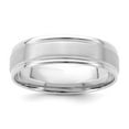 thumbnail image 1 of Auriga Fine Jewelry 14K White Gold 6mm Heavyweight Grooved Edge Men's Wedding Band Size 9.5, 1 of 6