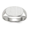 thumbnail image 1 of Auriga Fine Jewelry 14K White Gold 7.5x13.5 mm Closed Back Signet Ring for Women Size 6, 1 of 6