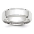 thumbnail image 1 of Auriga Fine Jewelry 14K White Gold 7mm Beveled Edge Men's Wedding Band Size- 12.5, 1 of 6