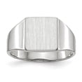 thumbnail image 1 of Auriga Fine Jewelry 14K White Gold 9.5x8.5 mm Closed Back Signet Ring for Men Size 6, 1 of 6