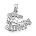 thumbnail image 1 of Auriga Fine Jewelry 14K White Gold AQUARIUS Zodiac Charm for Women (L-17 mm, W-16 mm), 1 of 4