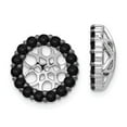 thumbnail image 1 of Auriga Fine Jewelry 14K White Gold Black Diamond Earring Jackets for Women, 1 of 4