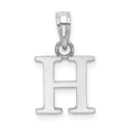 thumbnail image 1 of Auriga Fine Jewelry 14K White Gold Block Letter H Initial Pendant for Women, 1 of 6