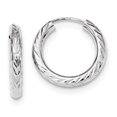 thumbnail image 1 of Auriga Fine Jewelry 14K White Gold Endless Hoop Earrings for Women (L- 19mm, W- 19mm), 1 of 5