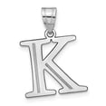 thumbnail image 1 of Auriga Fine Jewelry 14K White Gold Etched Letter K Initial Pendant for Women, 1 of 6