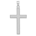 thumbnail image 1 of Auriga Fine Jewelry 14K White Gold Florentine Satin Cross Pendant for Women (L- 48 mm, W- 25 mm), 1 of 5