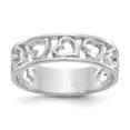 thumbnail image 1 of Auriga Fine Jewelry 14K White Gold Heart Ring for Women Size 6, 1 of 5