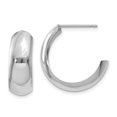 thumbnail image 1 of Auriga Fine Jewelry 14K White Gold Hoop Earrings for Women (L-18mm, W-6.75mm), 1 of 1