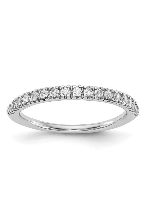 Fine Jewelry 14K White Gold Lab Grown Diamond Band for Women Size 7 (0.26ct, Color- D-E, Clarity- VS/SI)