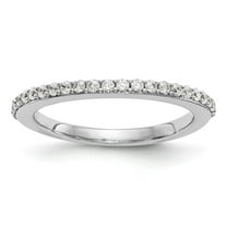 Auriga Fine Jewelry 14K White Gold Lab Grown Diamond Band for Women Size 7 (0.28ct, Color- D-E, Clarity- VS/SI)