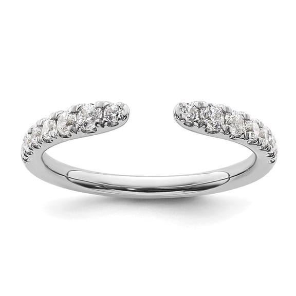 Auriga Fine Jewelry 14K White Gold Lab Grown Diamond Band for Women Size 7 (Carat: 0.4cttw, Clarity: SI2, Color: GH)
