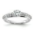 thumbnail image 1 of Auriga Fine Jewelry 14K White Gold Lab Grown Diamond Engagement Ring for Women Size 7 (Carat: 0.74cttw, Clarity: SI2, Color: GH), 1 of 4