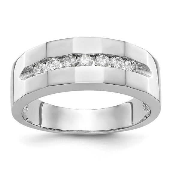 Auriga Fine Jewelry 14K White Gold Lab Grown Diamond Men's Band (Clarity : VS/SI, Color : FGH)