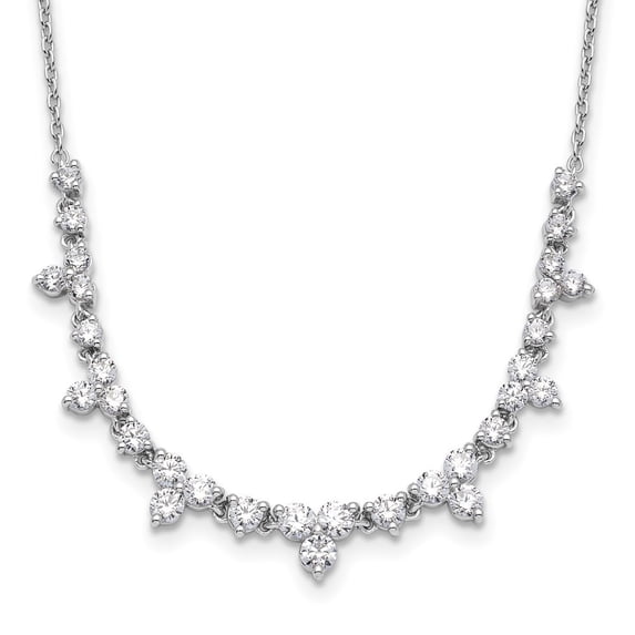 Auriga Fine Jewelry 14K White Gold Lab Grown Diamond Necklace for Women 18"