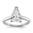 thumbnail image 1 of Auriga Fine Jewelry 14K White Gold Lab Grown Diamond Solitaire with 2.00-2.25 Pear Ring Size 7 for Women (Clarity : VS/SI, Color : FGH), 1 of 3
