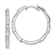 Auriga Fine Jewelry 14K White Gold Lab Grown Diamond VS/SI DEF Hoop Earrings for Women