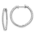 thumbnail image 1 of Auriga Fine Jewelry 14K White Gold Lab Grown Diamond VS/SI GH, In/Out Hoop Earrings for Women, 1 of 3