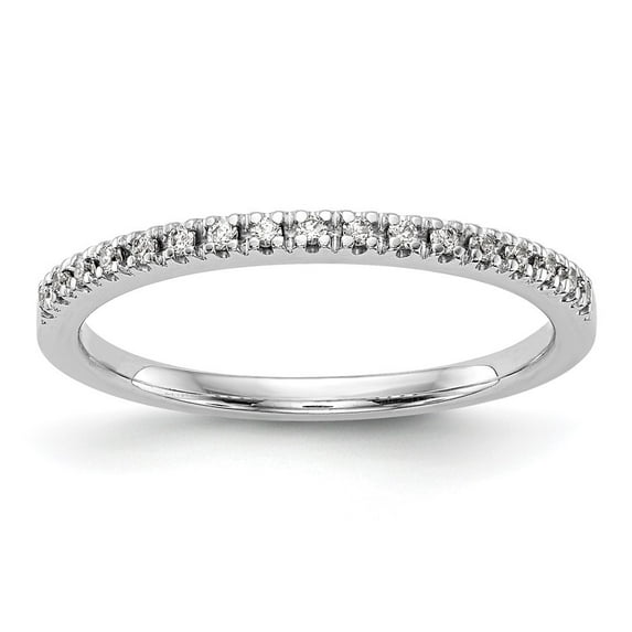 Auriga Fine Jewelry 14K White Gold Lab Grown Diamond Wedding Band for Women Size 7 (Carat: 0.11cttw, Clarity: SI2, Color: GH)