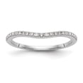 thumbnail image 1 of Auriga Fine Jewelry 14K White Gold Lab Grown Diamond Wedding Band for Women Size 7 (Carat: 0.14cttw, Clarity: SI2, Color: GH), 1 of 4