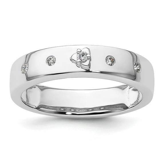 Auriga Fine Jewelry 14K White Gold Men's Diamond Wedding Band Size 10