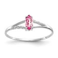 thumbnail image 1 of Auriga Fine Jewelry 14K White Gold Pink Tourmaline Birthstone Ring for Women Size 7, 1 of 6
