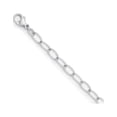 thumbnail image 1 of Auriga Fine Jewelry 14K White Gold Polished 4.5 mm Solid Oval Link Chain Necklace for Women 16", 1 of 3