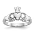 thumbnail image 1 of Auriga Fine Jewelry 14K White Gold Claddagh Ring for Women Size 6.5, 1 of 6