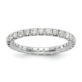 thumbnail image 1 of Auriga Fine Jewelry 14K White Gold Size 7.5 U-Shared Prong 1 carat Diamond Complete Eternity Band for Women, 1 of 6